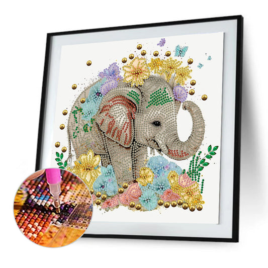 Elephant - Special Shaped Drill Diamond Painting 30*30CM