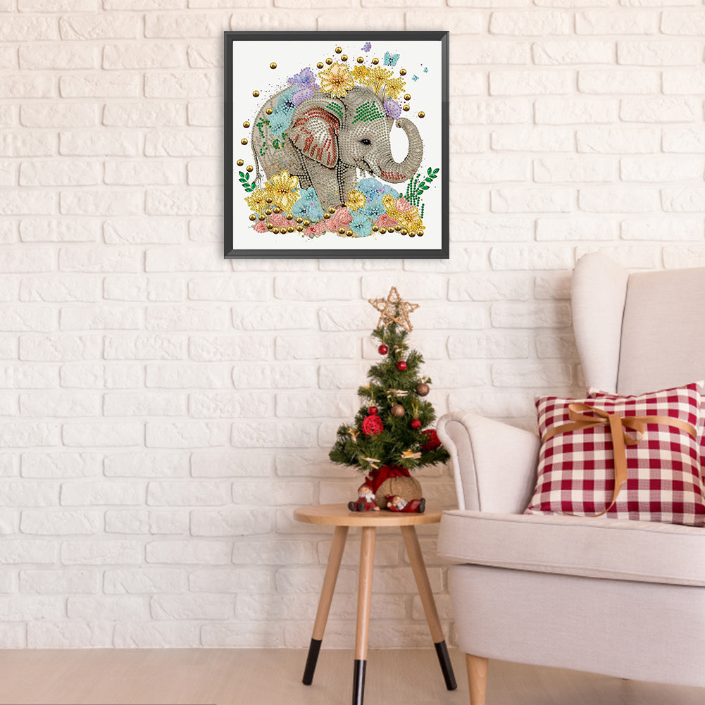Elephant - Special Shaped Drill Diamond Painting 30*30CM