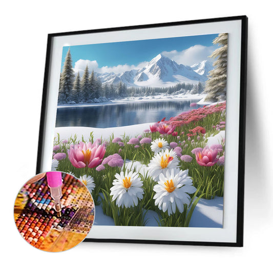 Colorful Flowers - Full Round Drill Diamond Painting 30*30CM