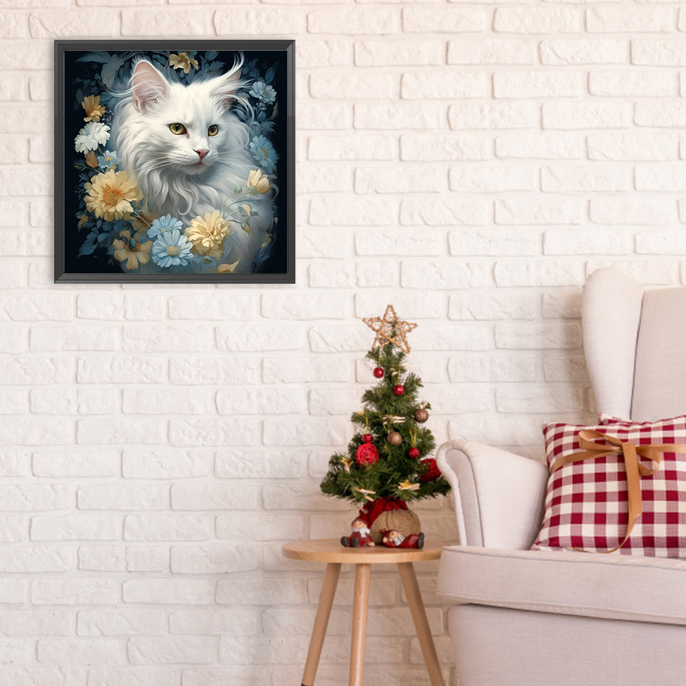 Kitten - Full Round Drill Diamond Painting 30*30CM