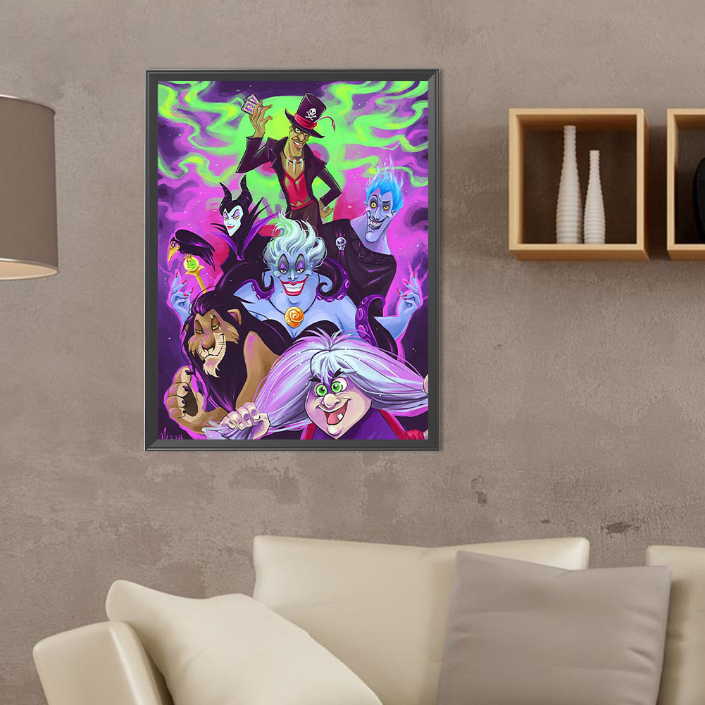Disney Villains - Full Round Drill Diamond Painting 30*40CM