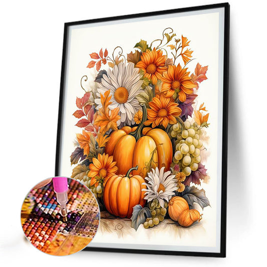 Harvest Pumpkin - Full Round Drill Diamond Painting 40*50CM