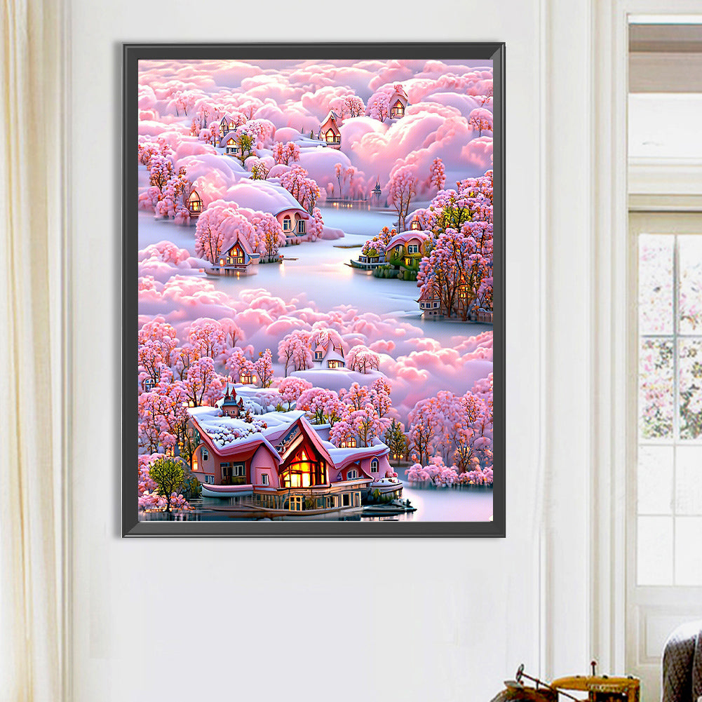 Dreamy Cloud Town - Full Round Drill Diamond Painting 50*65CM
