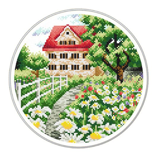 Beautiful Garden - 11CT Stamped Cross Stitch 35*35CM£¨Spring£©