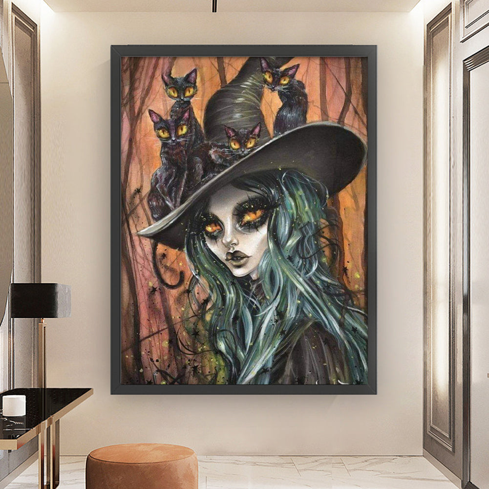 Witch - 11CT Stamped Cross Stitch 50*65CM