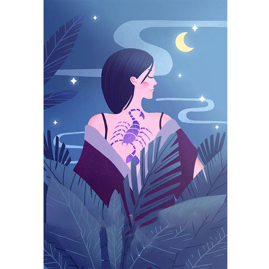 Scorpio Girl - 11CT Stamped Cross Stitch 40*60CM