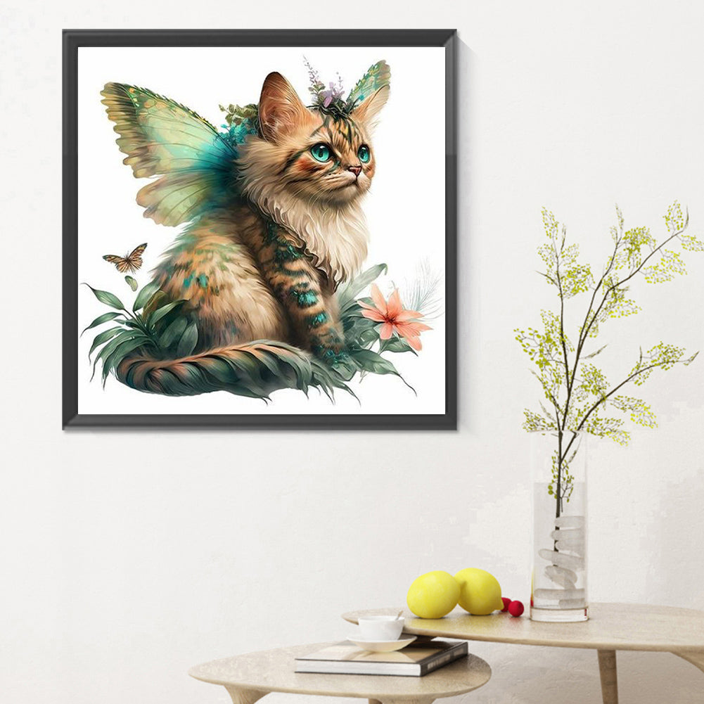 Wings Kitten - Full Round Drill Diamond Painting 30*30CM
