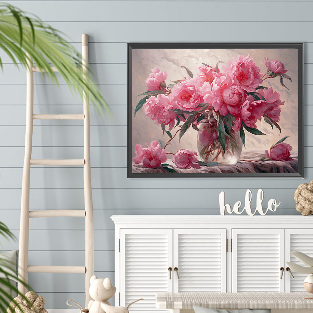 Peony - Full Round Drill Diamond Painting 40*30CM