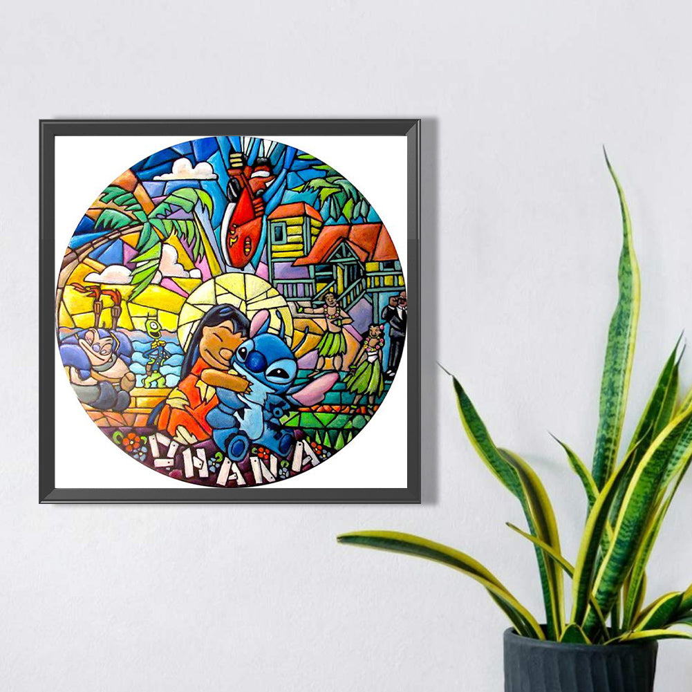 Lilo & Stitch - Full Square Drill Diamond Painting 35*35CM