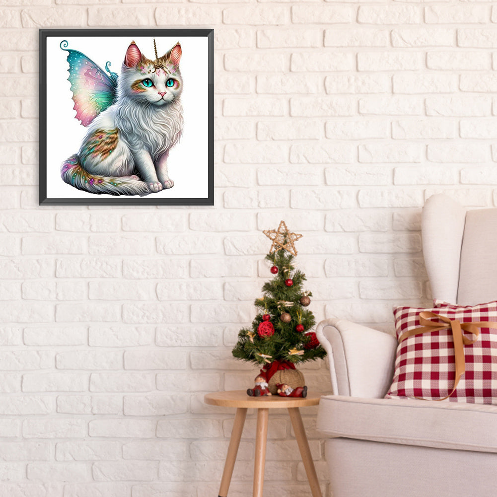 Wings Kitten - Full Round Drill Diamond Painting 30*30CM