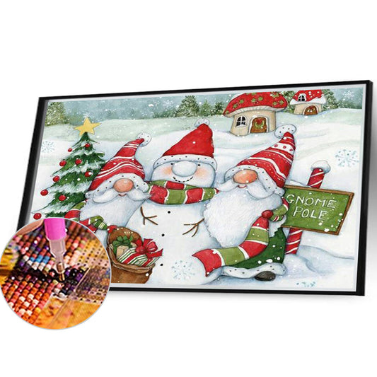 Christmas Gnome - Full Round Drill Diamond Painting 40*30CM