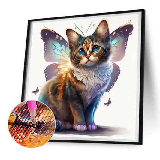 Wings Kitten - Full Round Drill Diamond Painting 30*30CM
