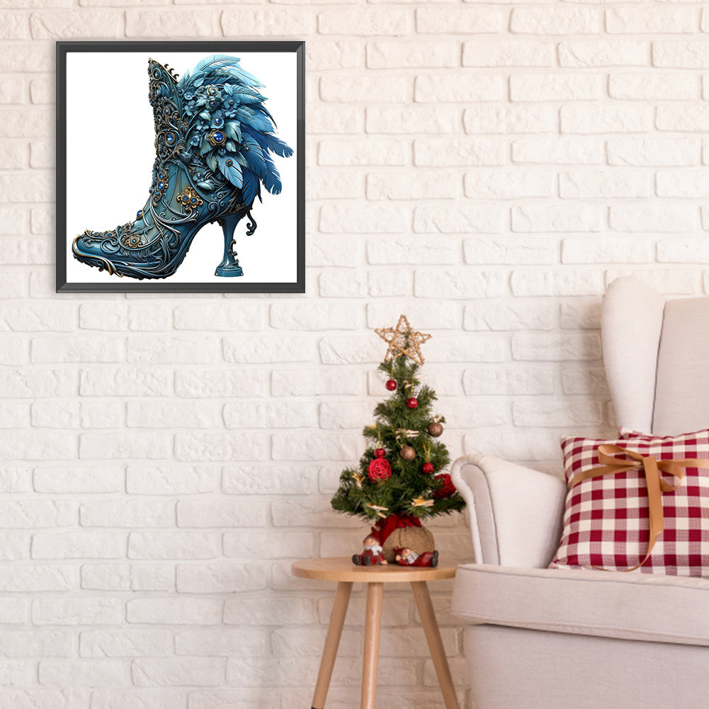 Blue High Heels - Full Round Drill Diamond Painting 30*30CM