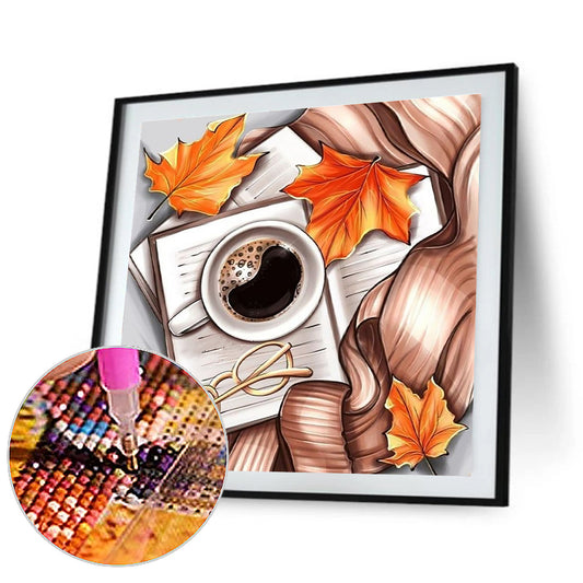 Book Coffee - Full Round Drill Diamond Painting 30*30CM