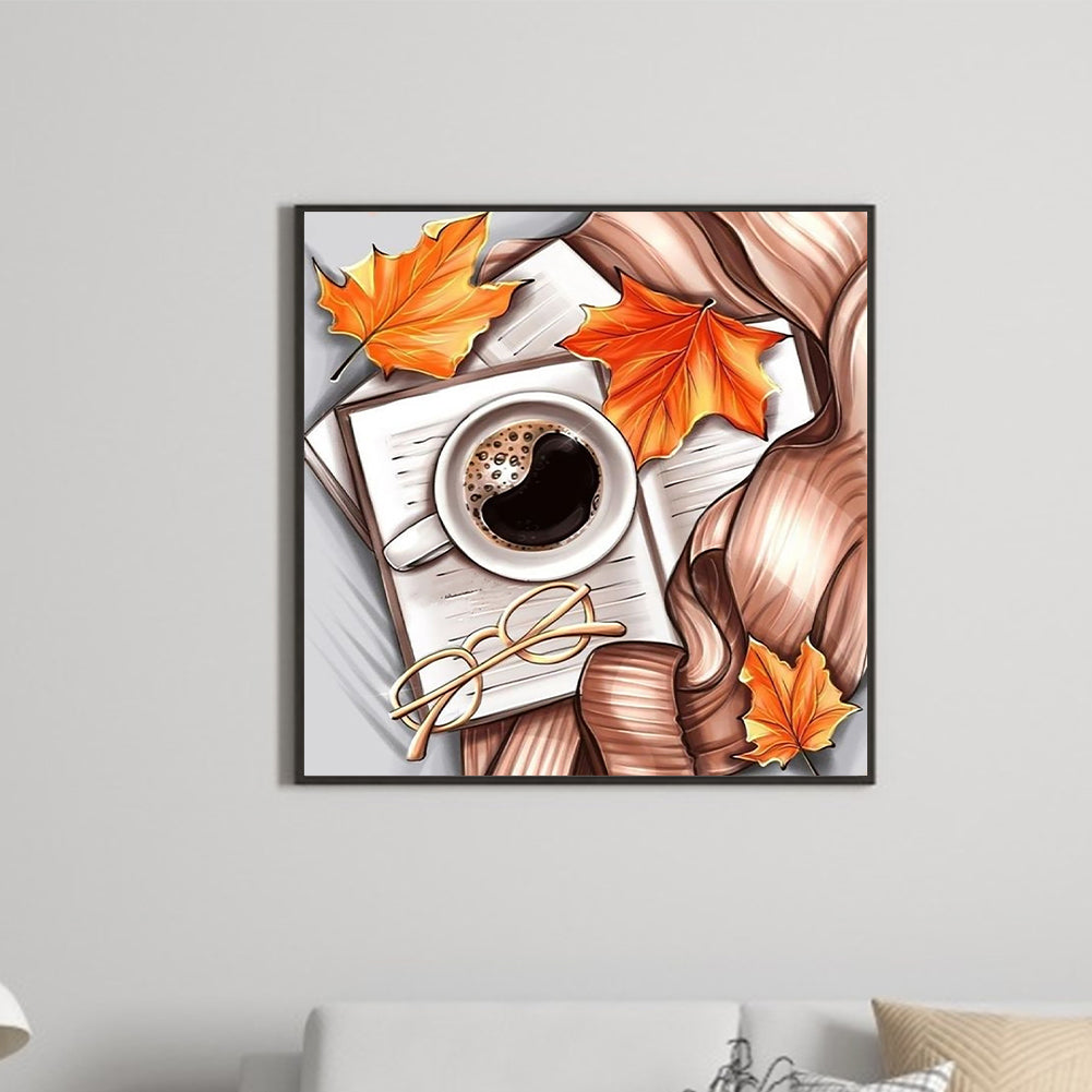 Book Coffee - Full Round Drill Diamond Painting 30*30CM
