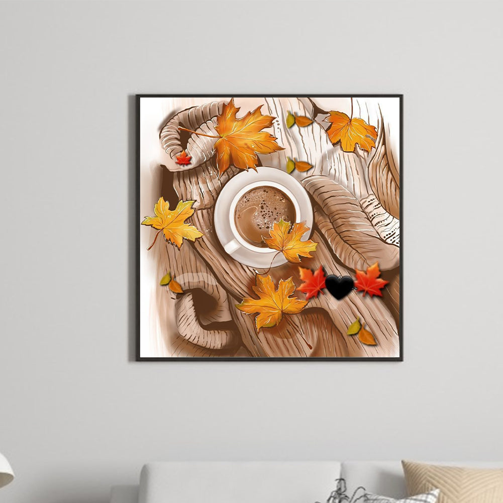 Fallen Coffee - Full Round Drill Diamond Painting 30*30CM