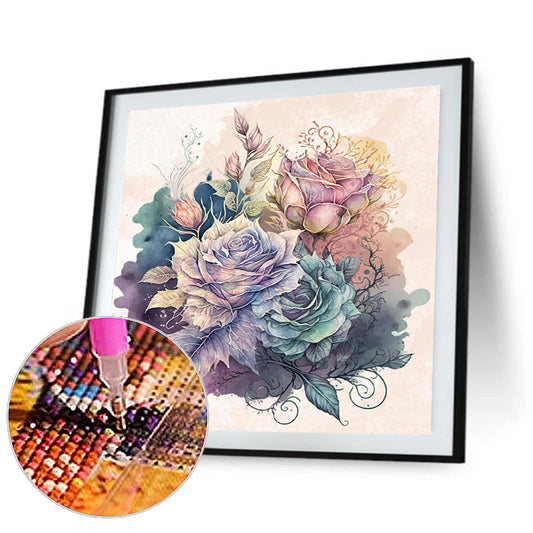 Flower - Full Round Drill Diamond Painting 40*40CM