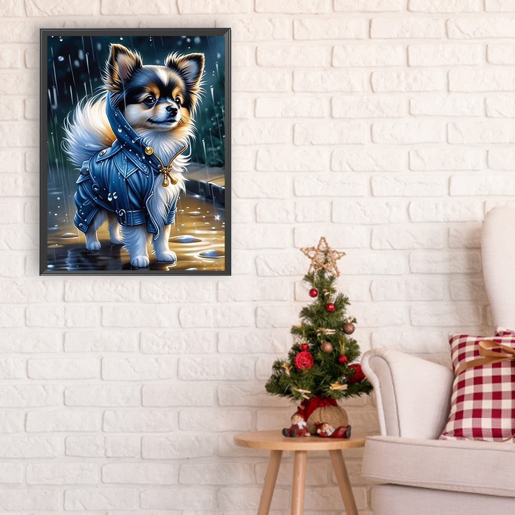Puppy Wearing Clothes - Full Round Drill Diamond Painting 30*40CM