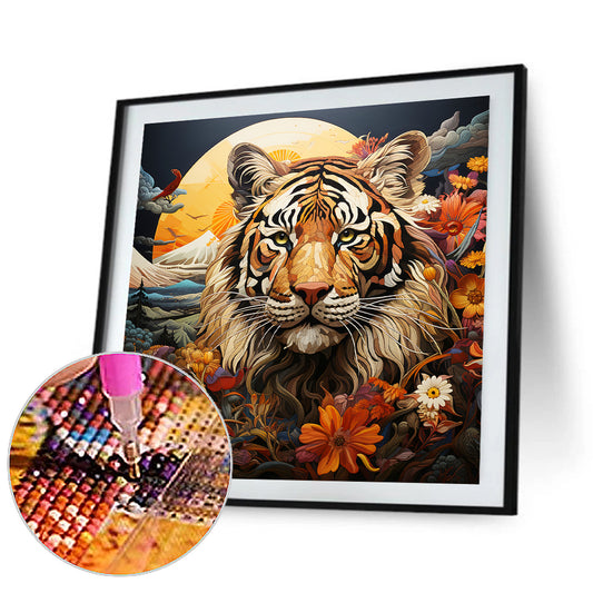 Pastoral Animal Tiger - Full Round Drill Diamond Painting 30*30CM