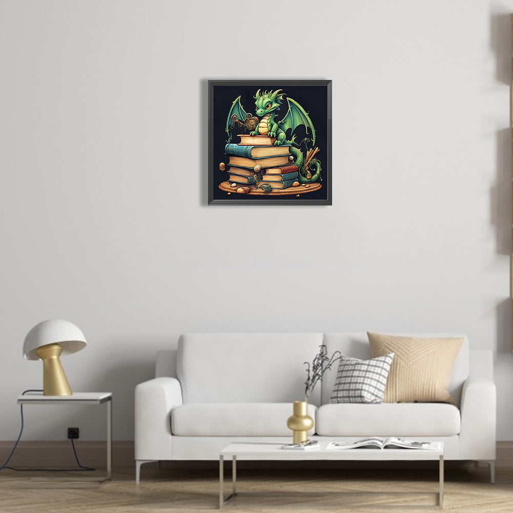 Book Dinosaur - Full Square Drill Diamond Painting 30*30CM