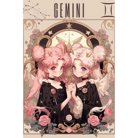 Girls Of The Twelve Zodiac Signs-Gemini - 11CT Stamped Cross Stitch 50*75CM