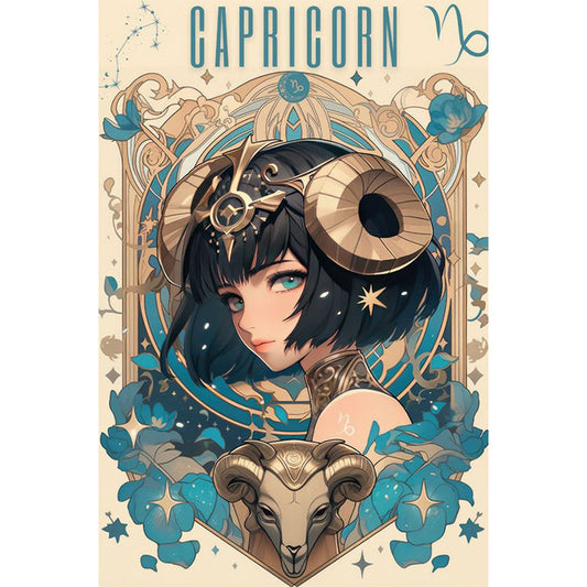 Twelve Zodiac Girls-Capricorn - 11CT Stamped Cross Stitch 50*75CM