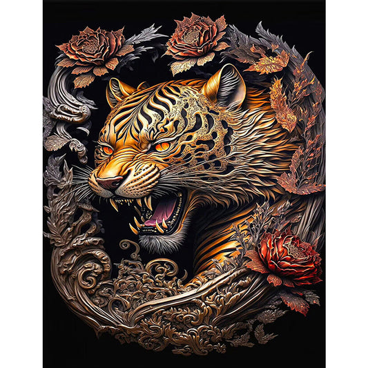 Bronzed Tiger - Full Square Drill Diamond Painting 30*40CM