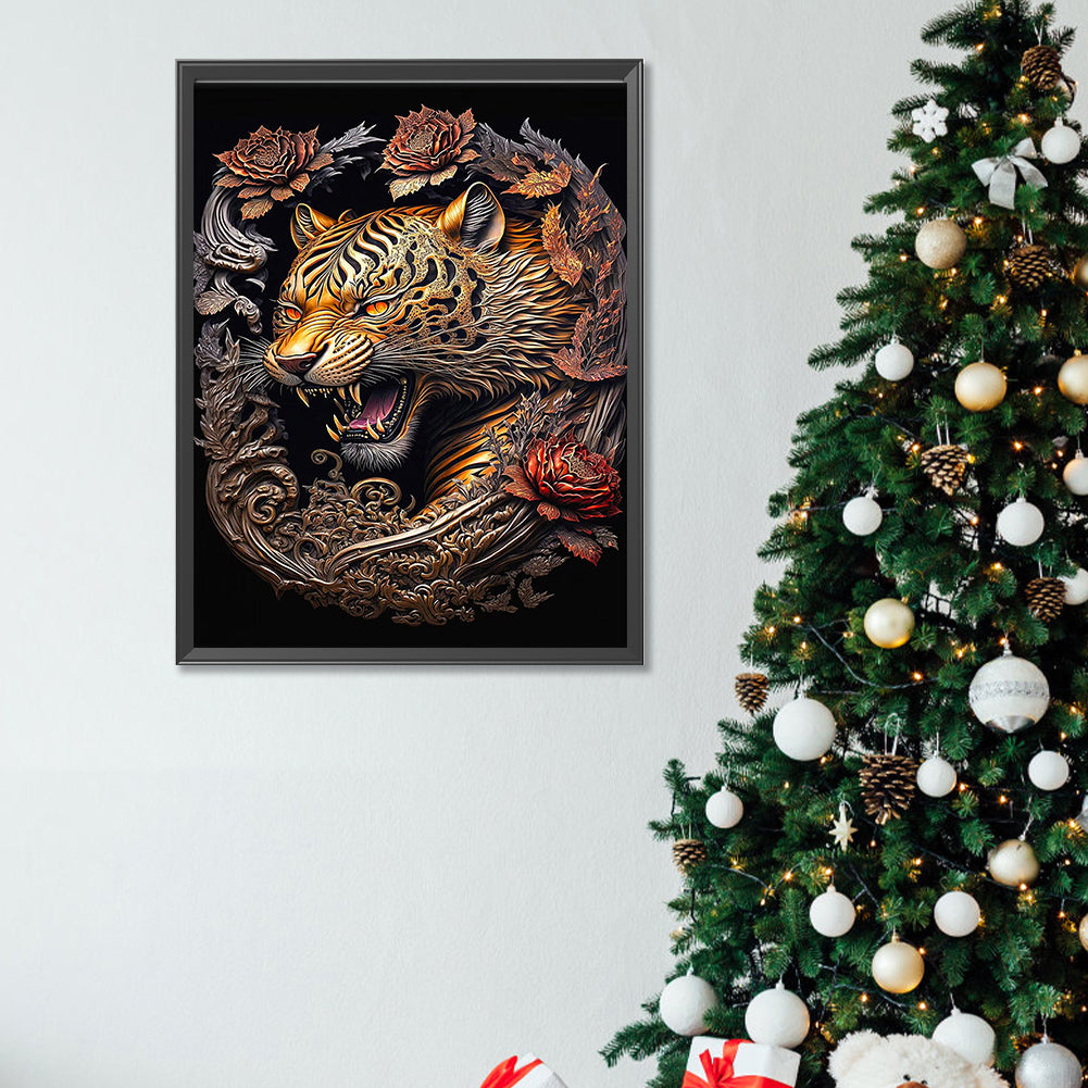 Bronzed Tiger - Full Square Drill Diamond Painting 30*40CM