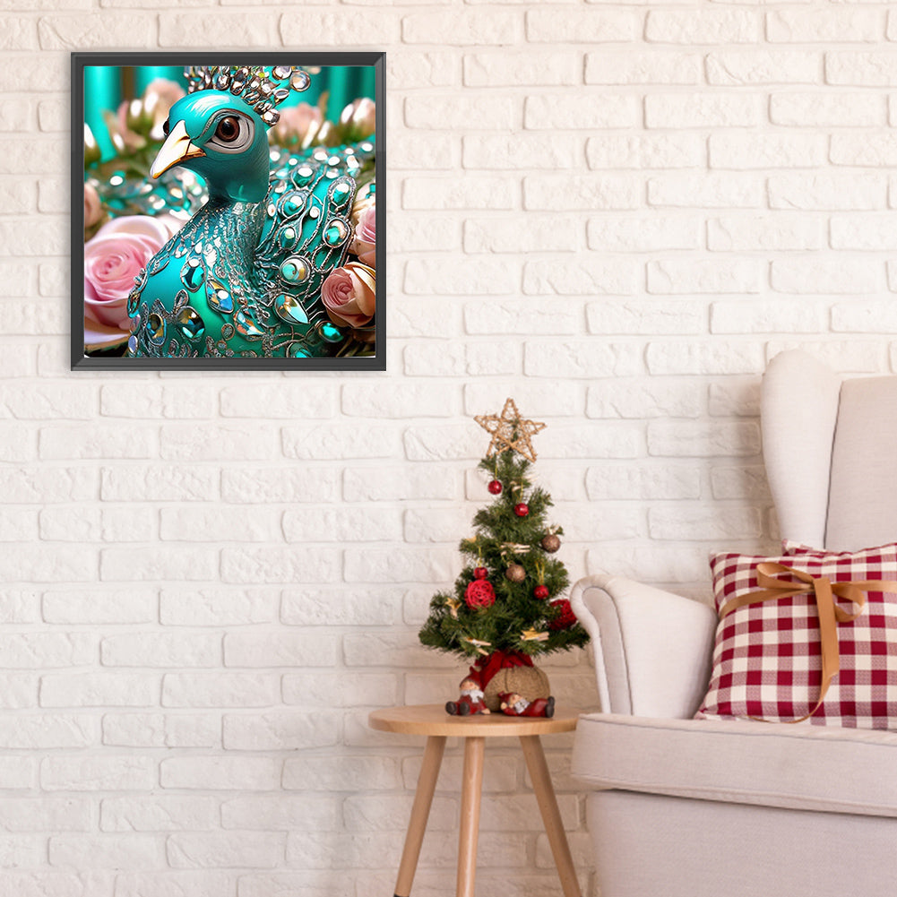 Diamond Peacock - Full Round Drill Diamond Painting 30*30CM