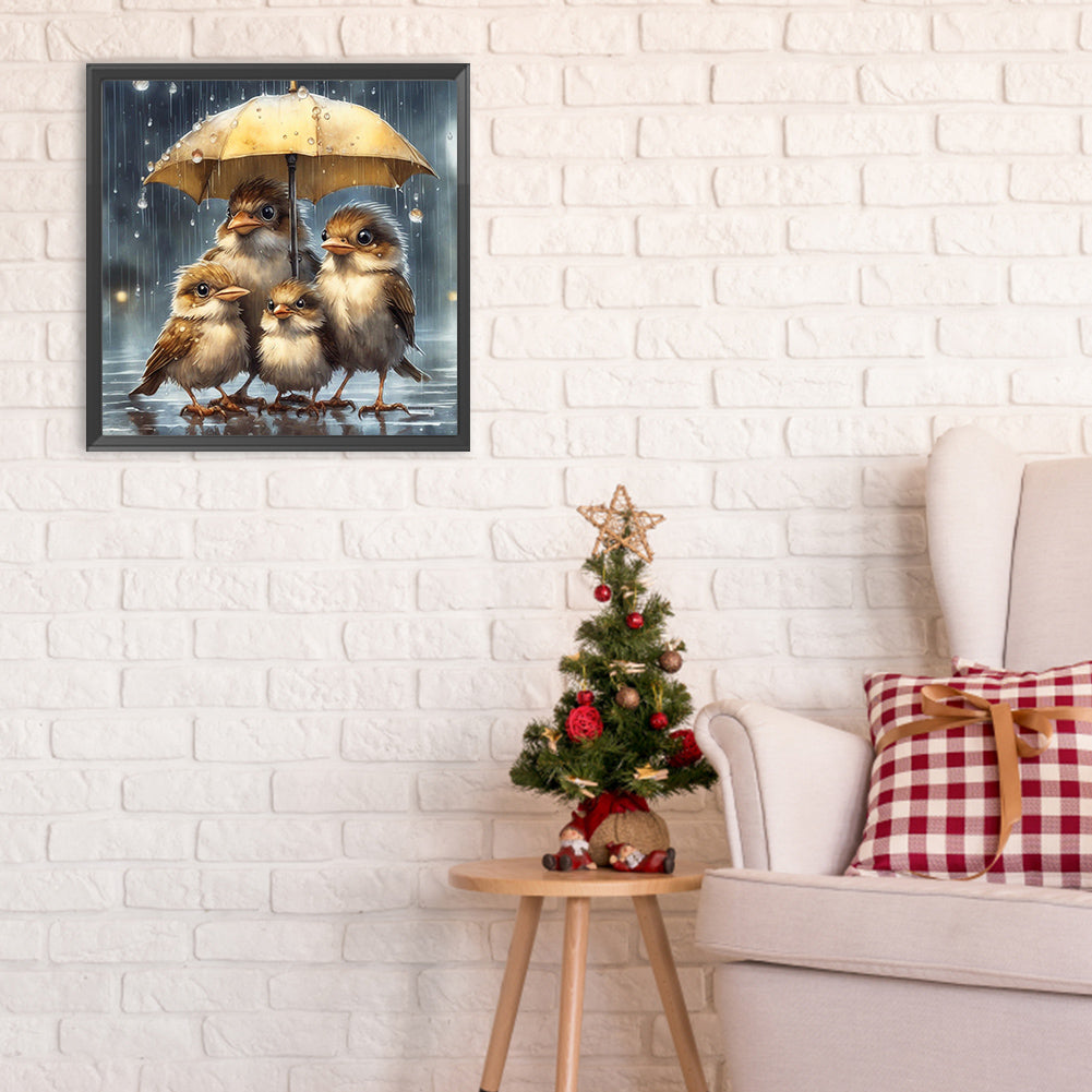 Swallow Family - Full Round Drill Diamond Painting 30*30CM