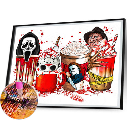 Horror Ice Cream Cup - Full Round Drill Diamond Painting 50*40CM