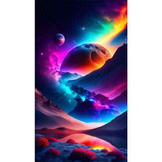 Colorful Clouds - Full Round Drill Diamond Painting 40*70CM