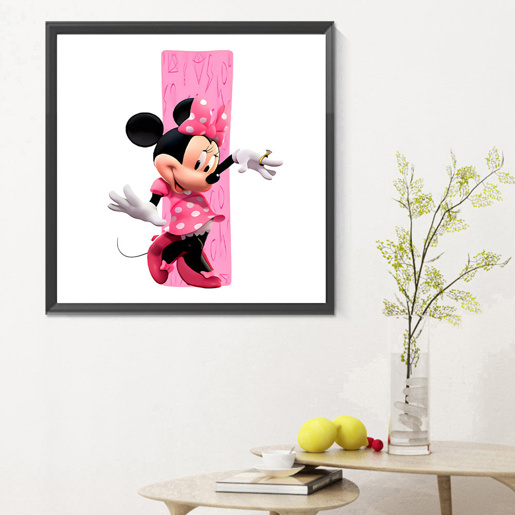 Minnie And The Letter D - Full Round Drill Diamond Painting 30*30CM