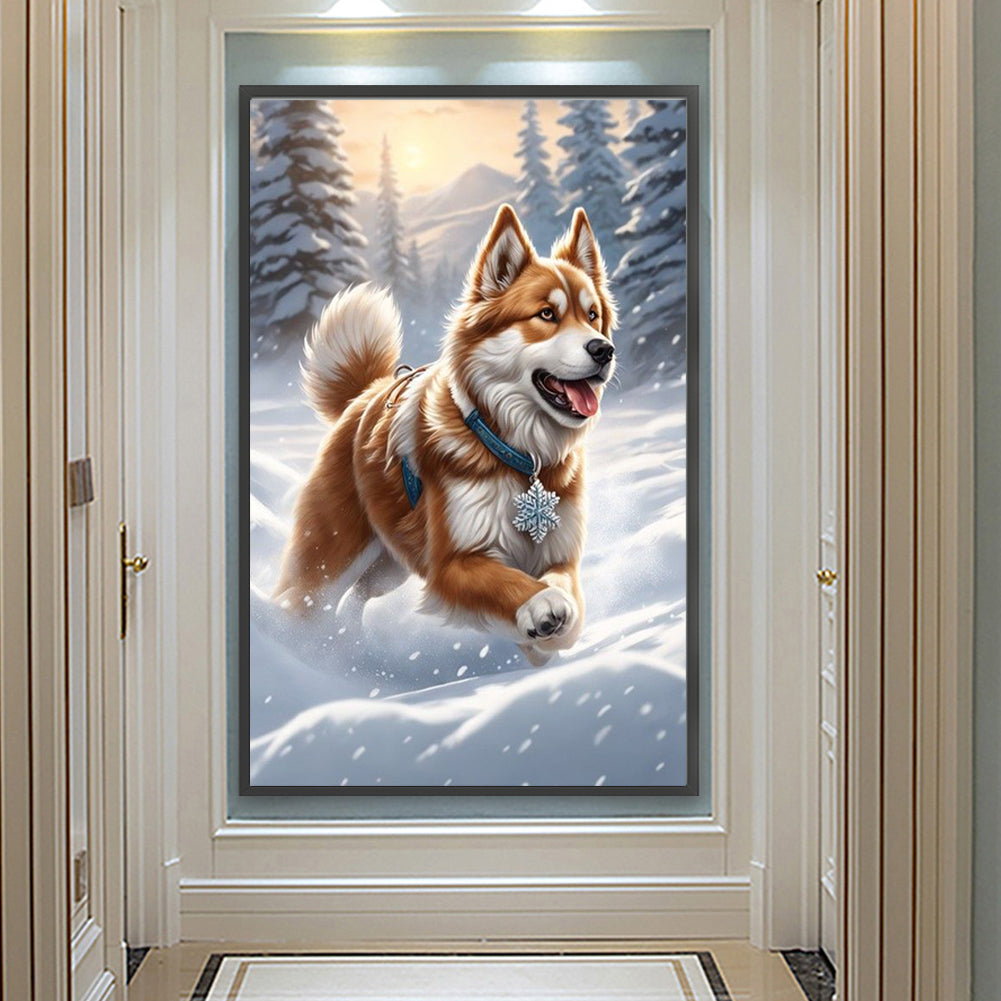 Animals In The Snow - Full Round Drill Diamond Painting 40*60CM