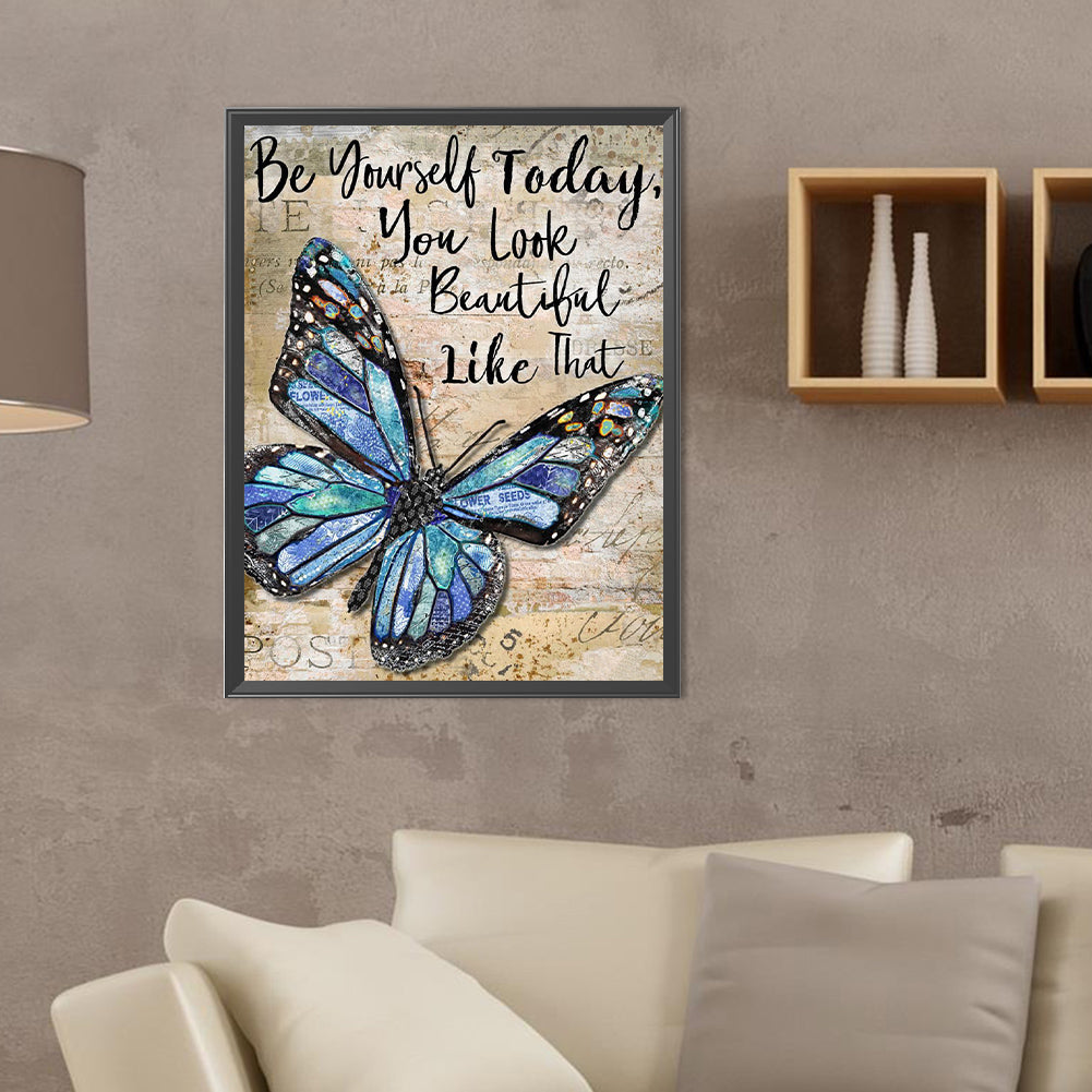 Be Yourself Today - Full Round Drill Diamond Painting 30*40CM