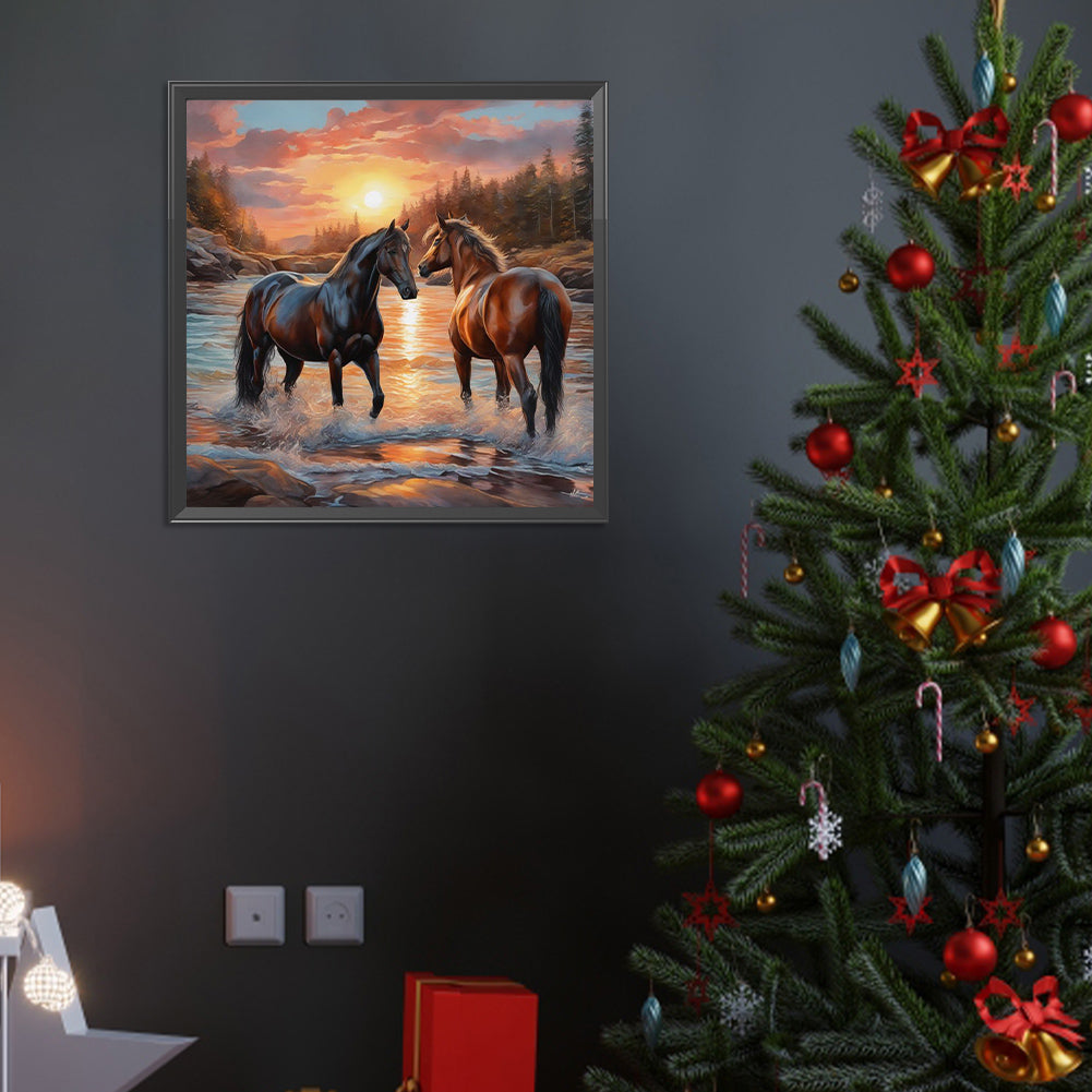 Horse - Full Round Drill Diamond Painting 40*40CM