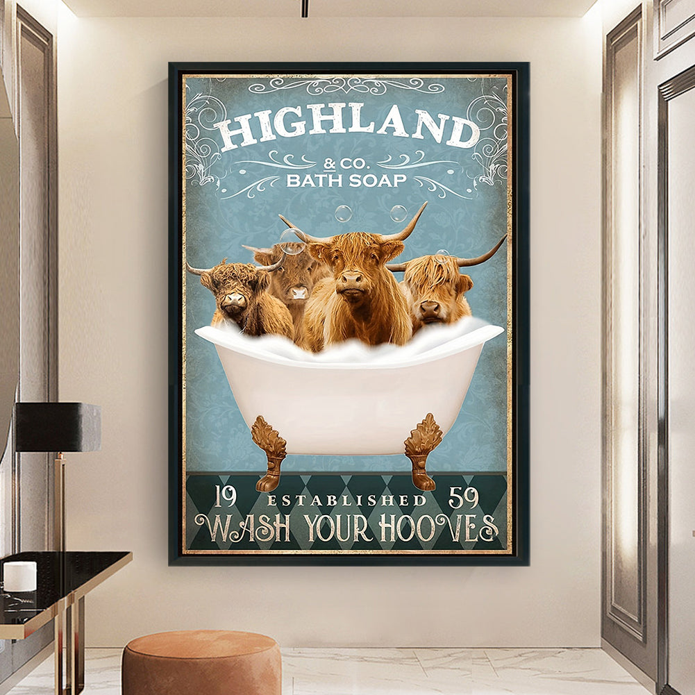 Yak In The Bathtub - 11CT Stamped Cross Stitch 40*60CM