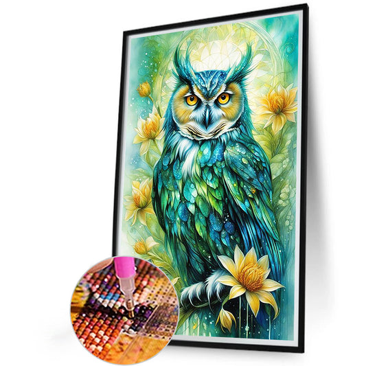 Colorful Owl - Full Round Drill Diamond Painting 40*60CM