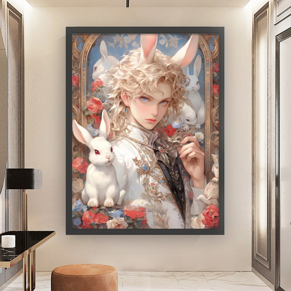 Alice Element Bunny Boy - 11CT Stamped Cross Stitch 50*65CM