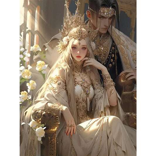 King And Queen - 11CT Stamped Cross Stitch 50*65CM