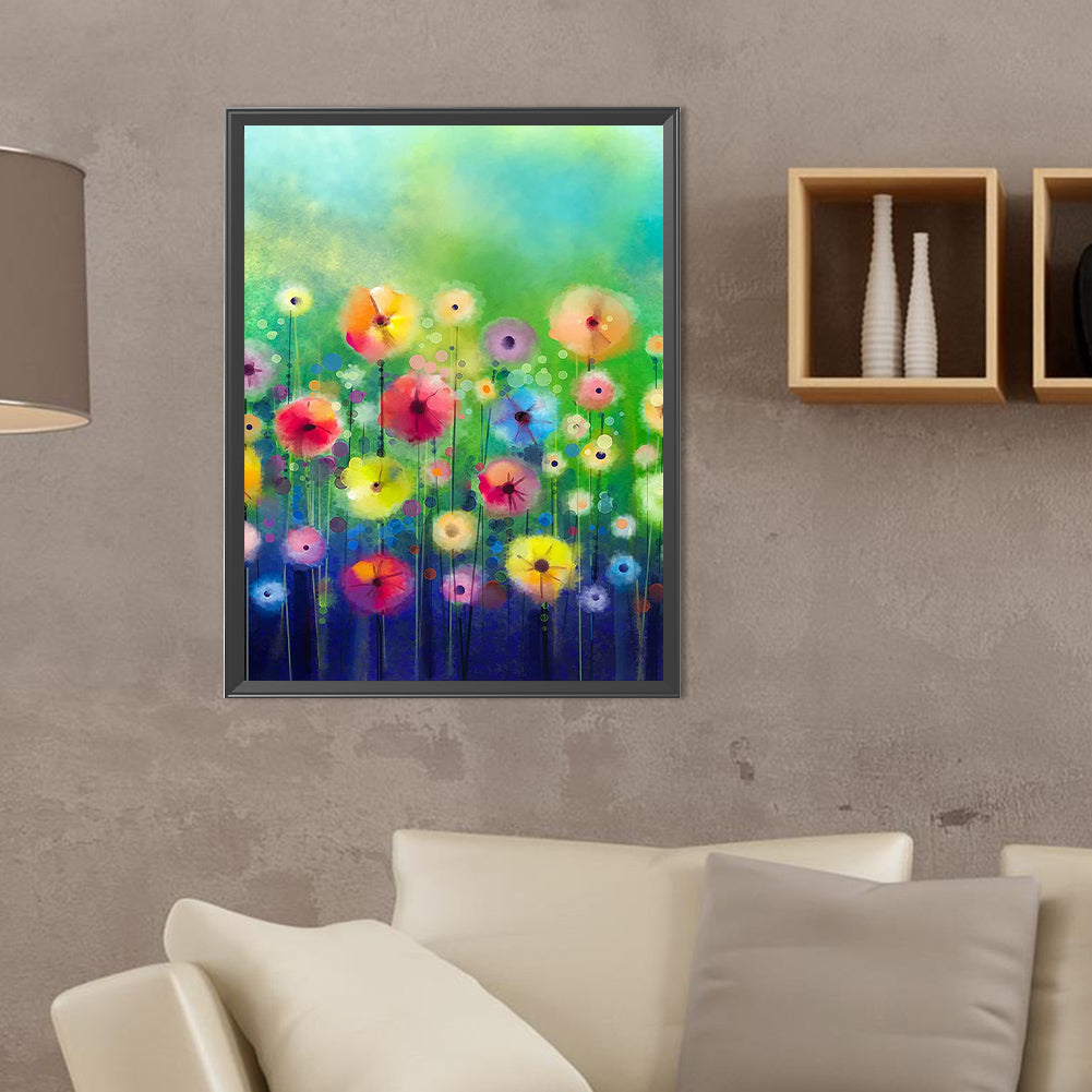 Colorful Flowers - Full Round Drill Diamond Painting 30*40CM