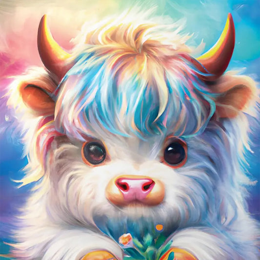 Cartoon Cow - 11CT Stamped Cross Stitch 40*40CM