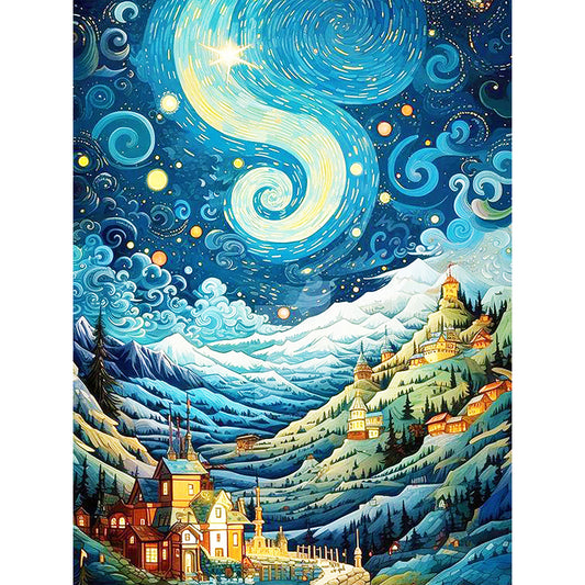 Flowing Starry Sky - Full Round Drill Diamond Painting 30*40CM