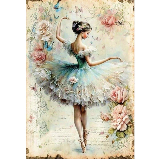 Retro Poster - Ballet Girl - 11CT Stamped Cross Stitch 40*60CM
