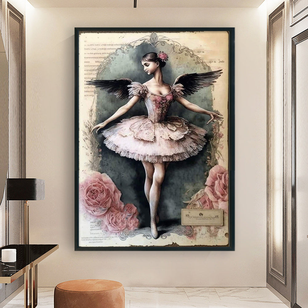 Retro Poster - Ballet Girl - 11CT Stamped Cross Stitch 40*60CM