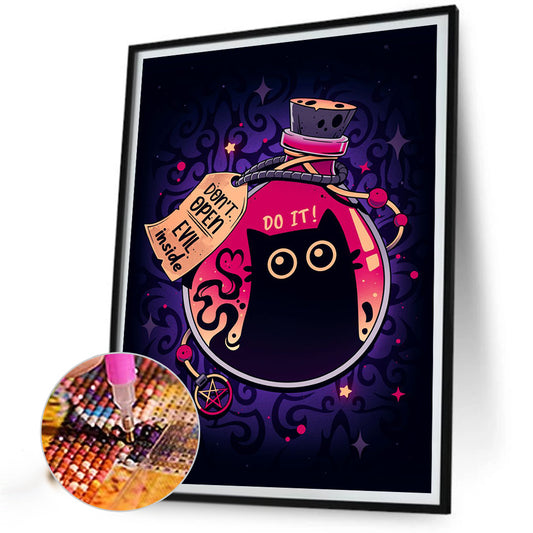 Cat - Full Round Drill Diamond Painting 40*50CM