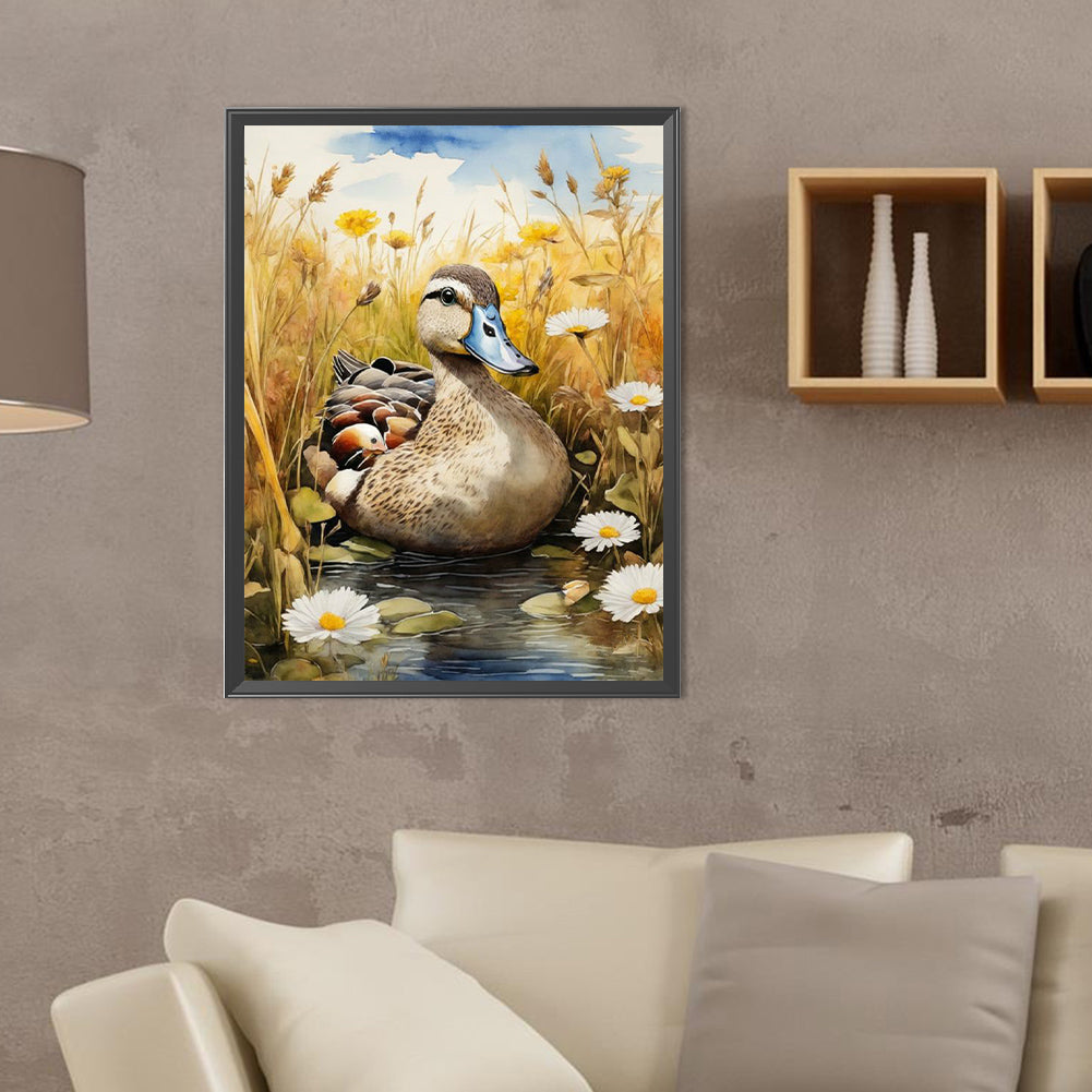 Wood Duck - Full Round Drill Diamond Painting 30*40CM