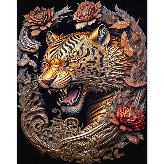Tiger - 11CT Stamped Cross Stitch 50*60CM