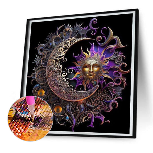 Sun And Moon - Full Round Drill Diamond Painting 30*30CM