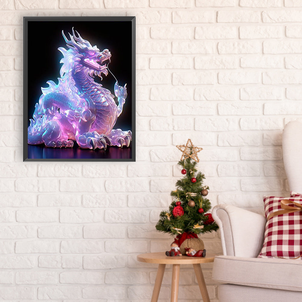 Luminous Dragon - Full Round Drill Diamond Painting 30*40CM